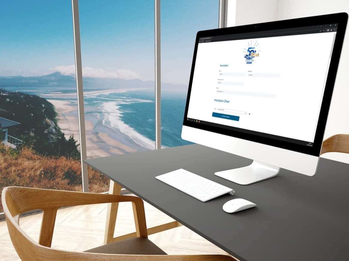 Formulaire d’inscription en ligne intégré dans un site web sur-mesure responsive