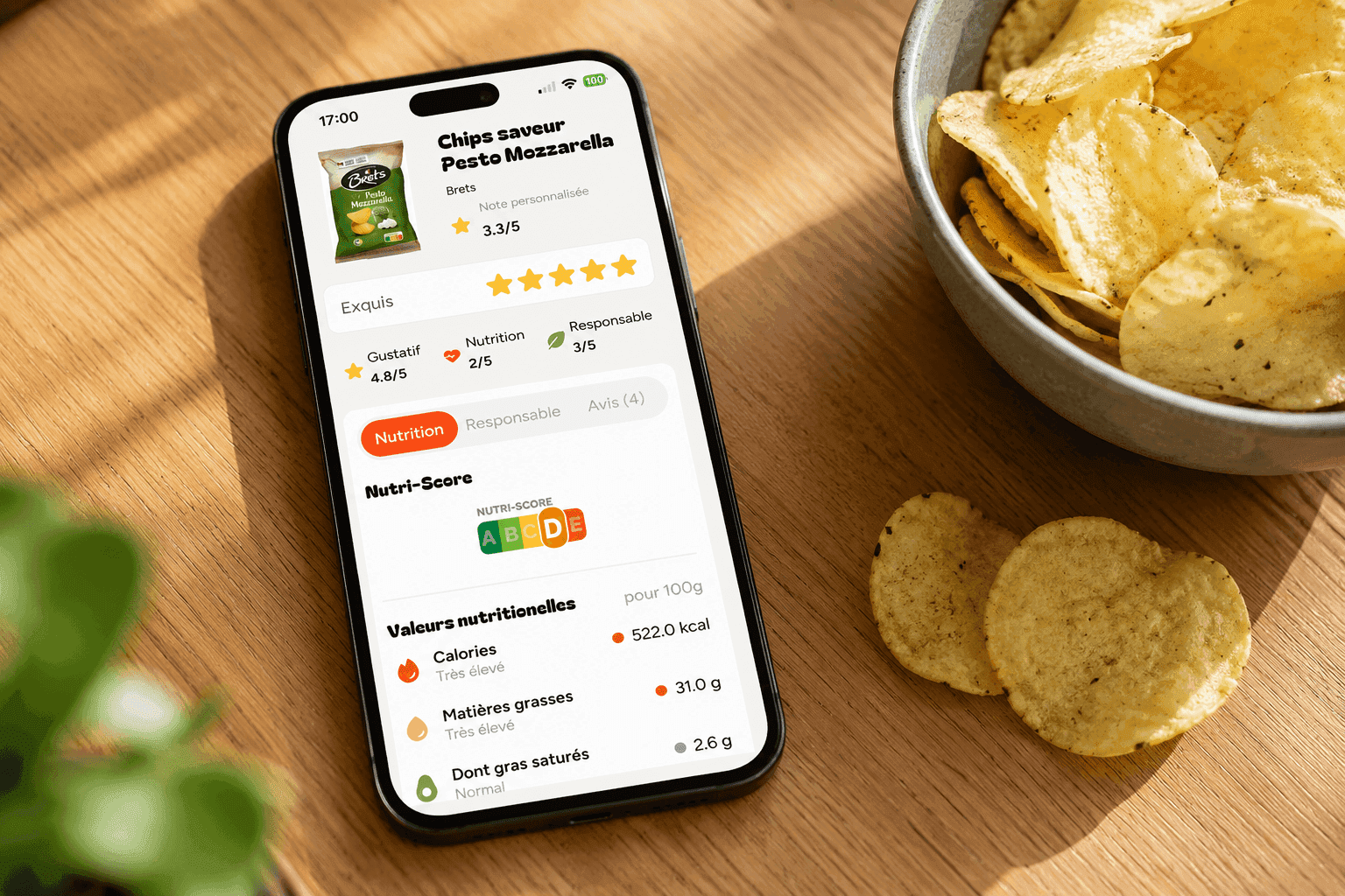 Food scanning application developed by Arkone, displayed on a smartphone