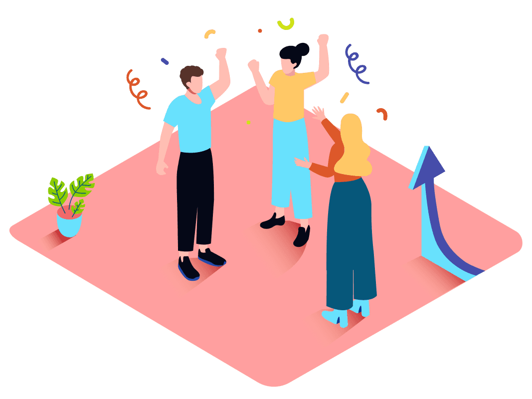 Illustration d’une équipe faisant progresser sa visibilité