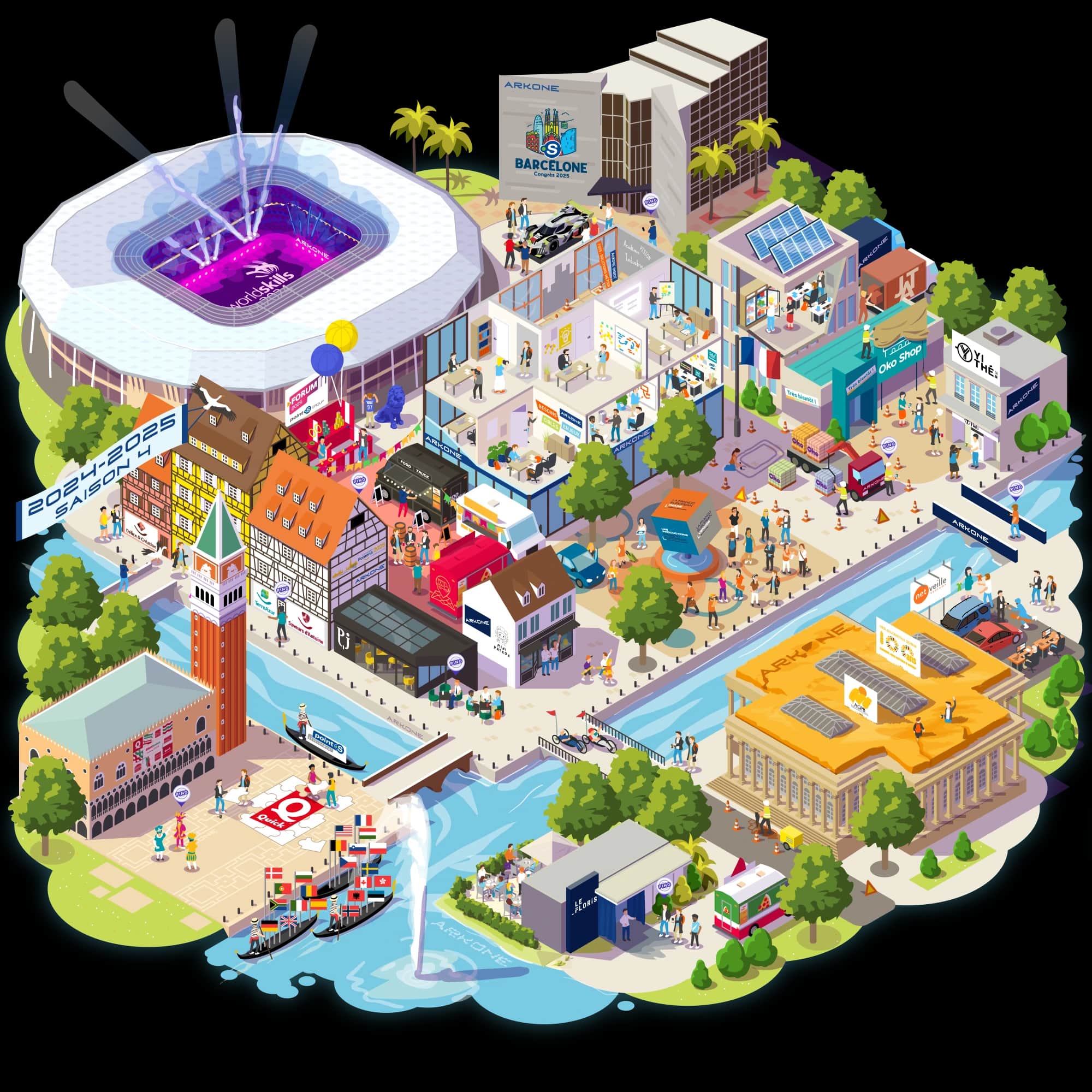 Carte annuelle des projets Arkone 2024-2025
