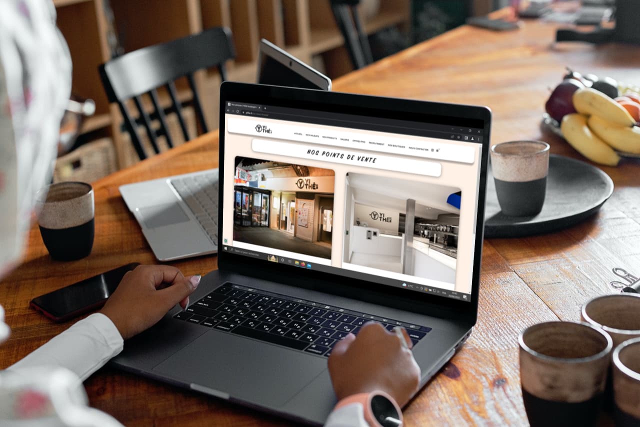 Mockup du site web Yithé - Agence web et mobile Arkone