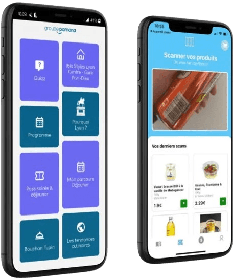 Mockup d’application mobile, exemple du savoir-faire Arkone