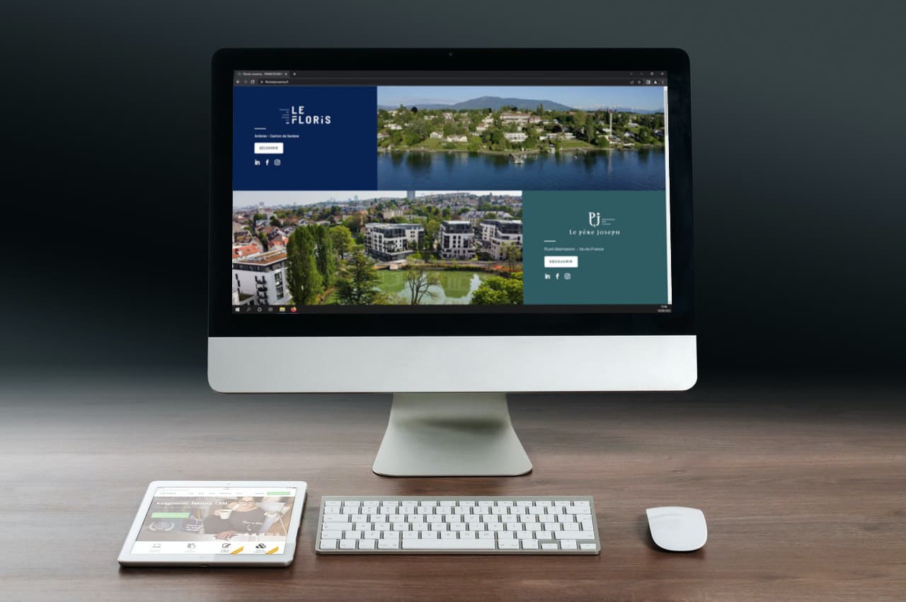 Mockup du site web de la Franco European Venues réalisé par l’agence web et mobile Arkone