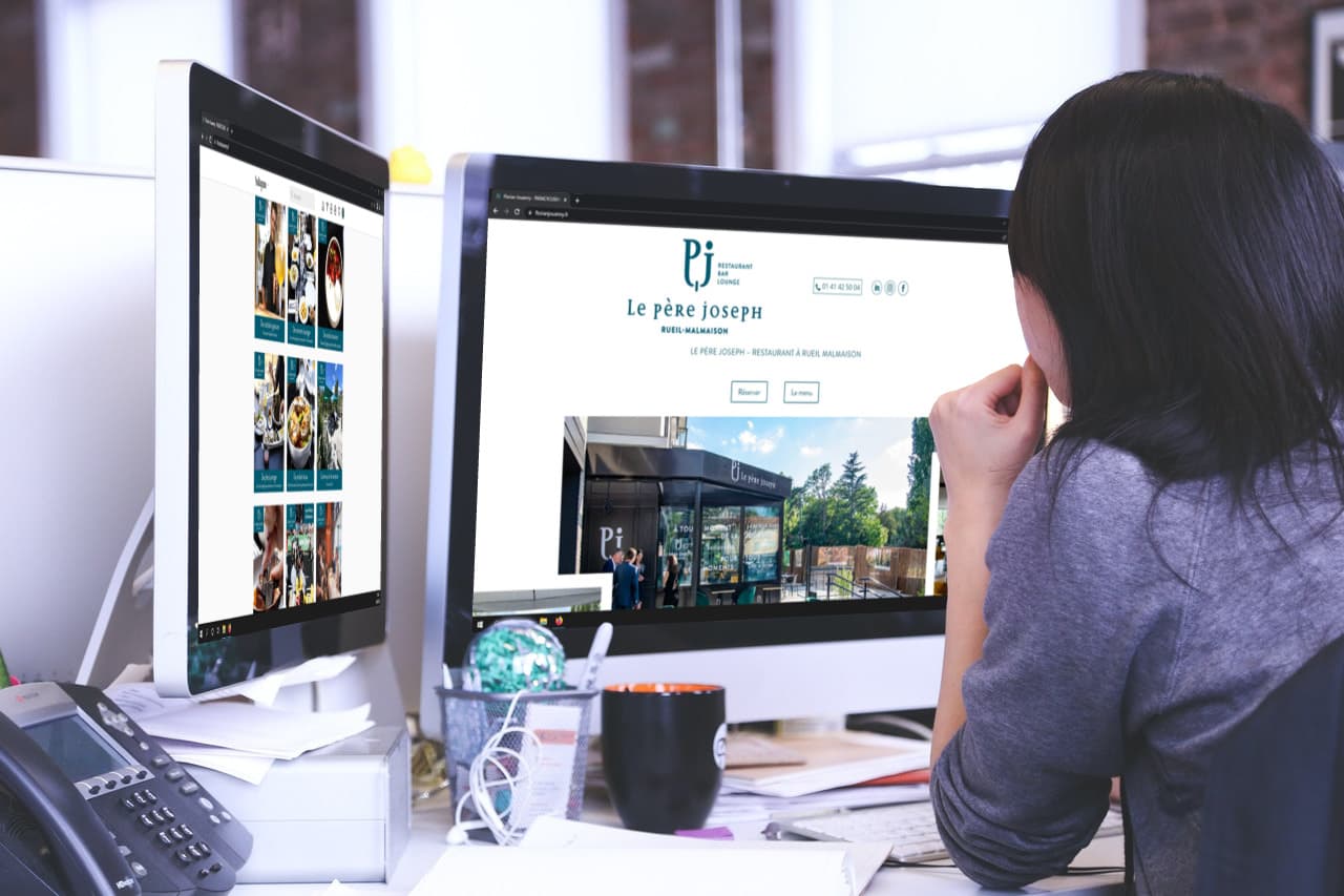 Mockup du site web du Père Joseph réalisé par l’agence web et mobile Arkone