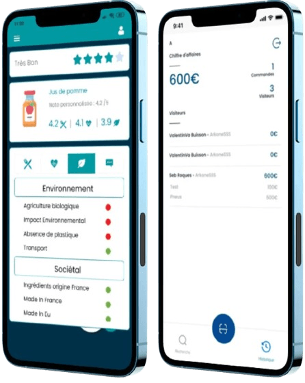 Mockup d’application mobile, exemple du savoir-faire Arkone