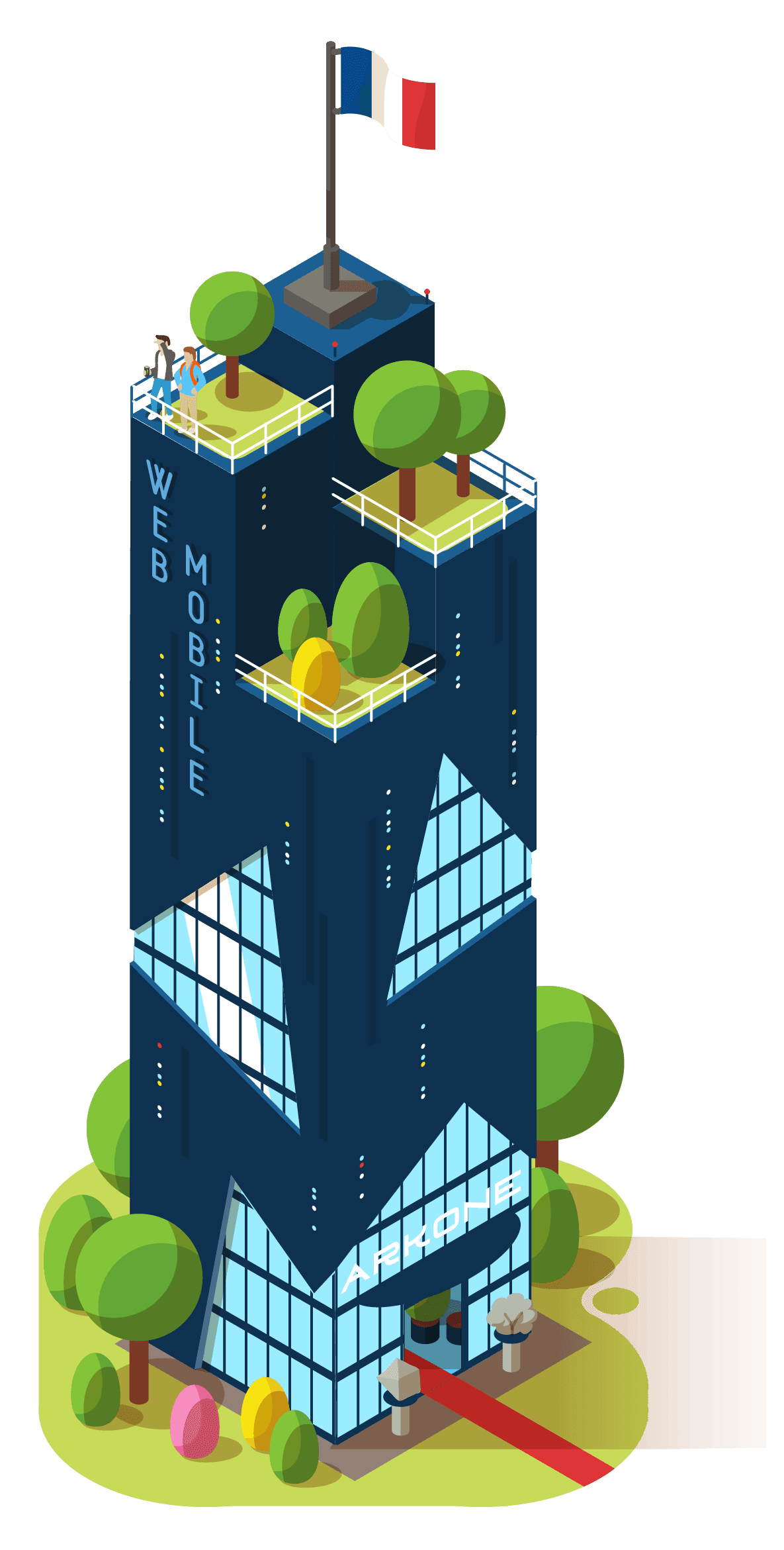 Illustration du siège de l’agence Arkone figurant sur la page des mentions légales