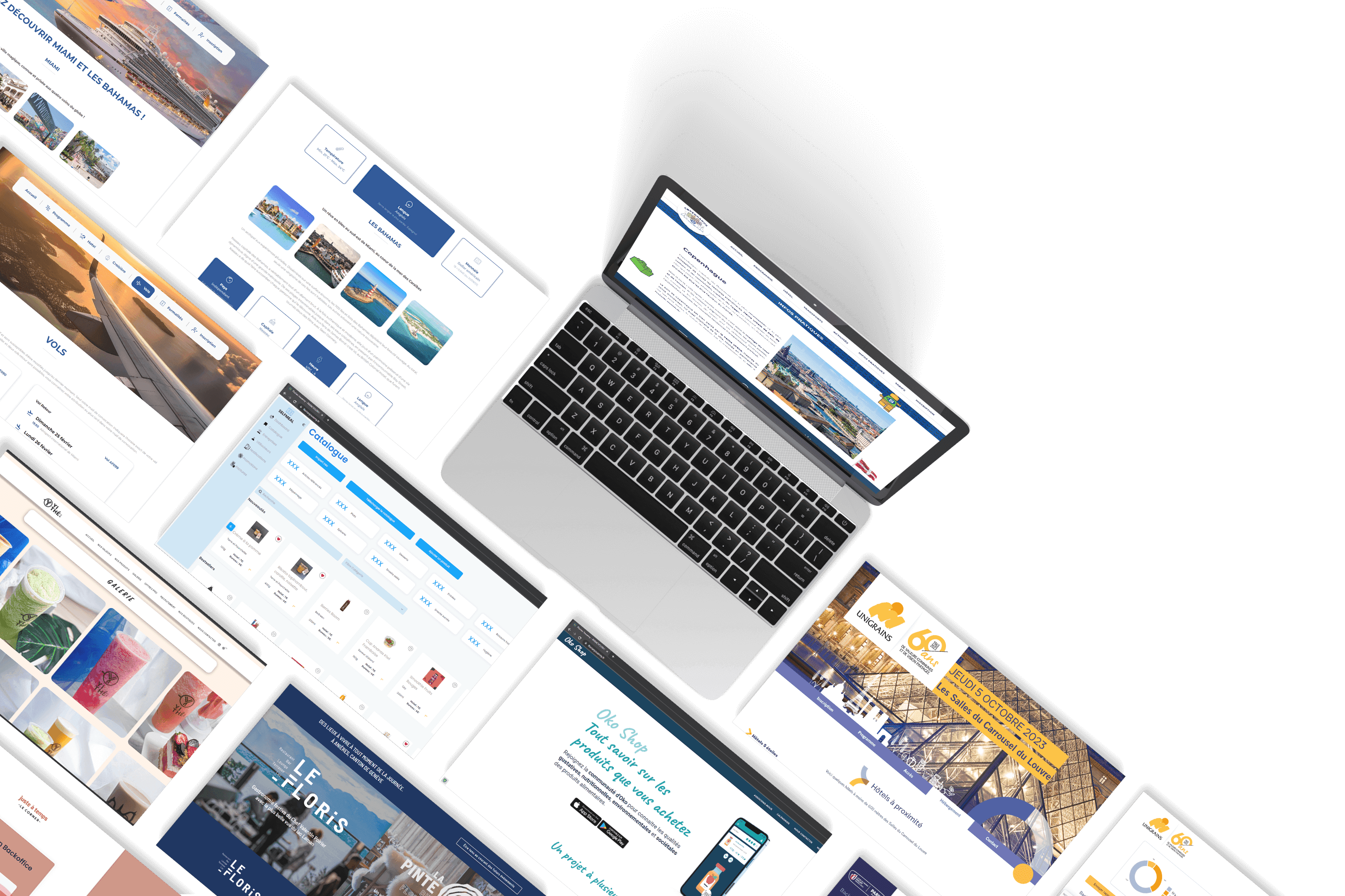 Exemples de sites web et applications développés par Arkone