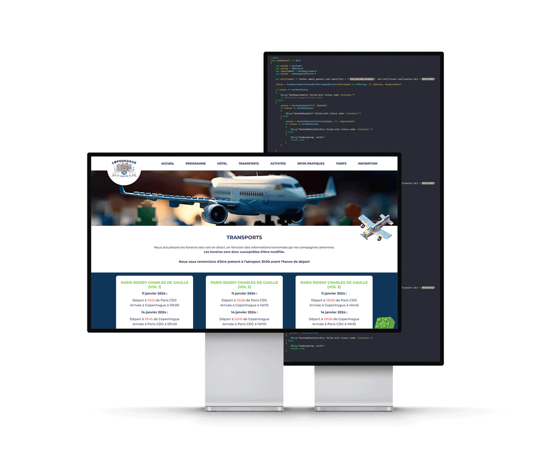 Mockup d’écran développement web Arkone