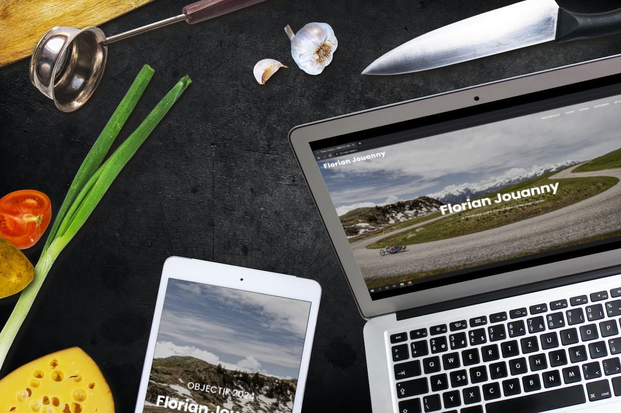 Mockup du site de Florian Jouanny réalisé par Arkone