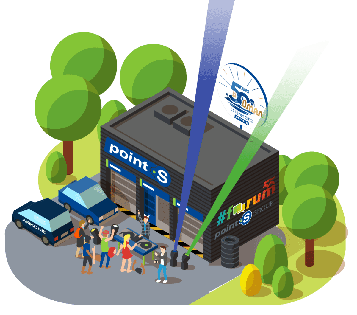 Solution événementielle Point S réalisée par Arkone