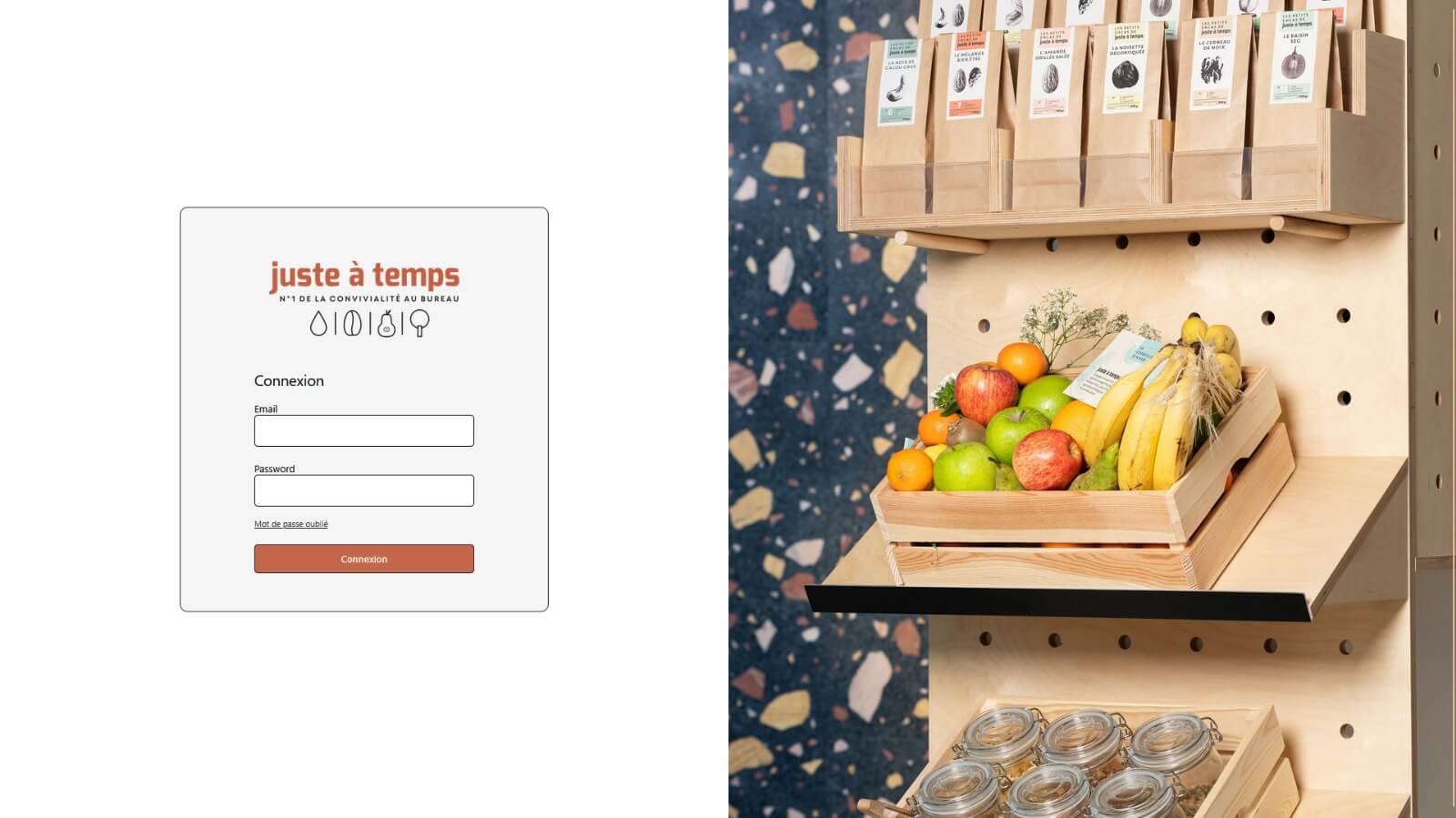 Interface de solution métier Juste à Temps pour devis sur-mesure